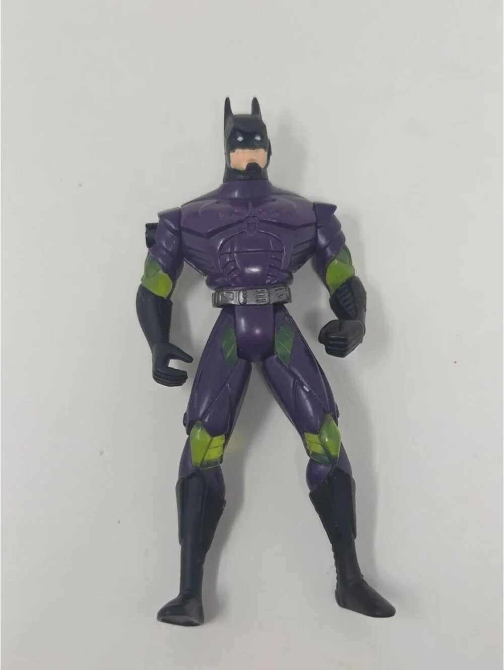 1995 DC Comics Batman Action Figure Purple Suit Green Armor Details